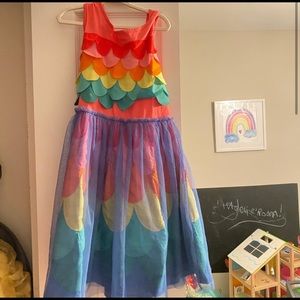 Mini boden rainbow dress w tulle overlay. Great condition